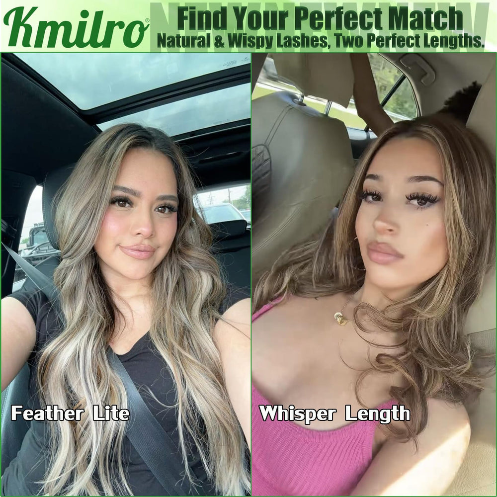 Kmilro reusable lash clusters with soft fibers