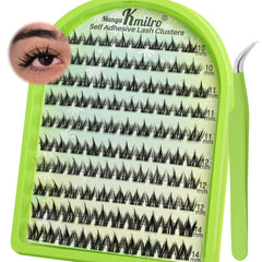 Kmilro self adhesive eyelashes packaging displays manga style for quick, confident application.