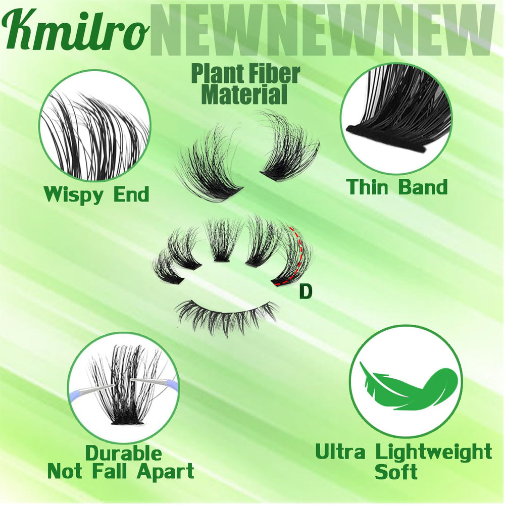 Kmilro soft fiber lashes feel lightweight for comfortable wear