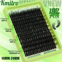 Kmilro Volume Lash Clusters, 3D density for fuller, natural looking lashes.