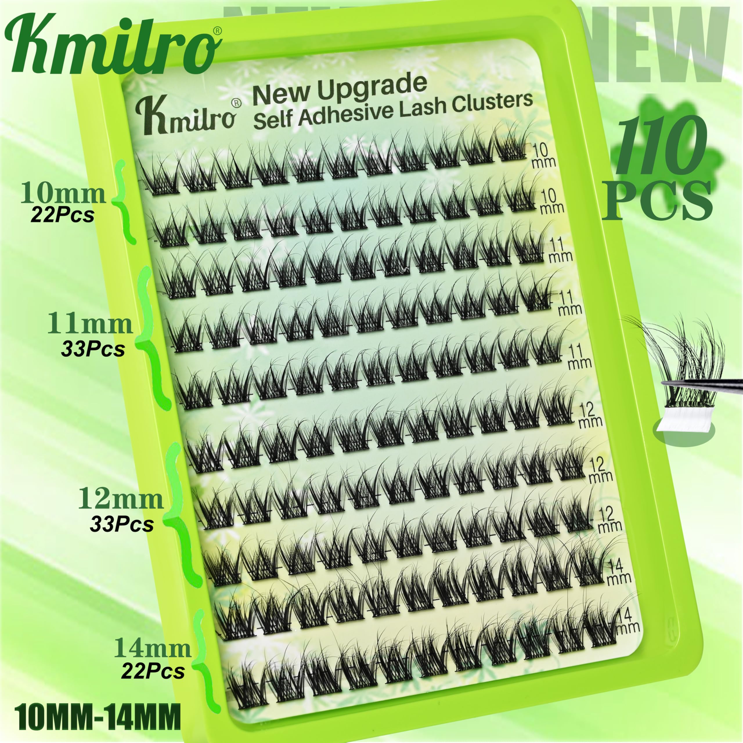 Kmilro waterproof press-on lashes in beginner kit