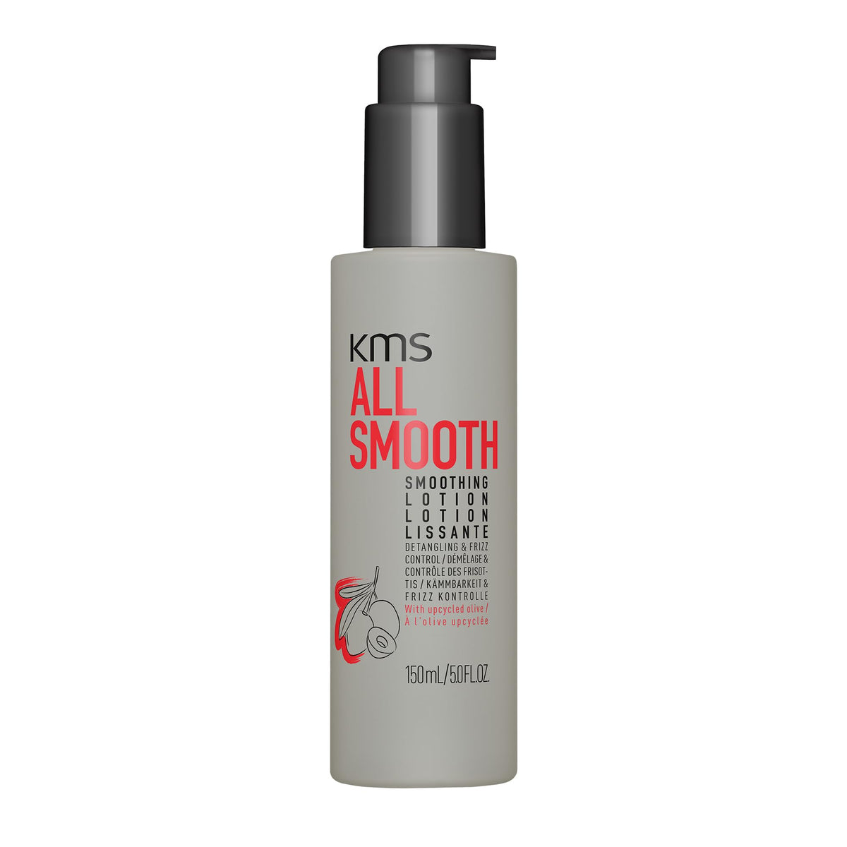 KMS AllSmooth botella con aplicación suave para desenredar y controlar el frizz.