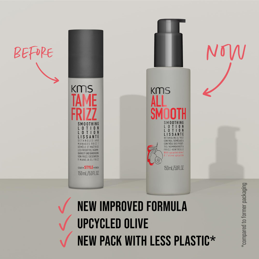 KMS AllSmooth oliva reciclada en la fórmula para reducir residuos.