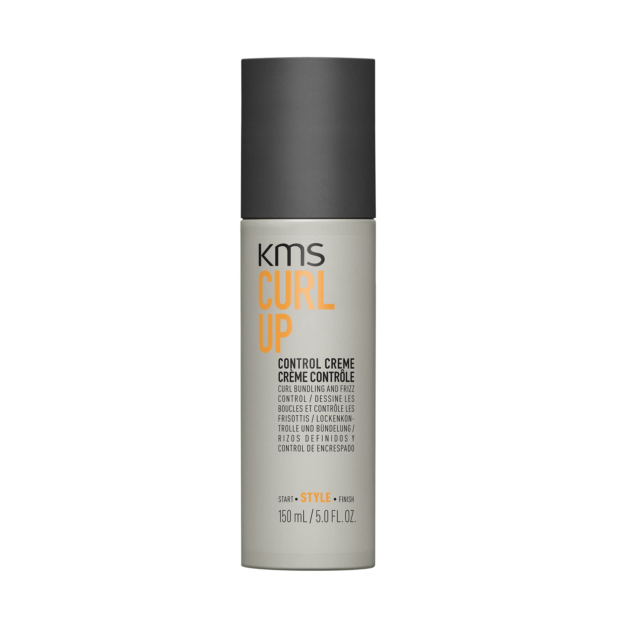KMS Curlup Control Crème bottle with sleek packaging for defined curls.