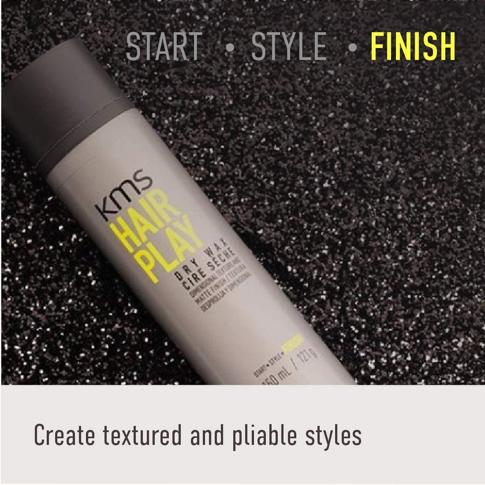 KMS HairPLAY dry wax matte finish closeup for non-greasy definition
