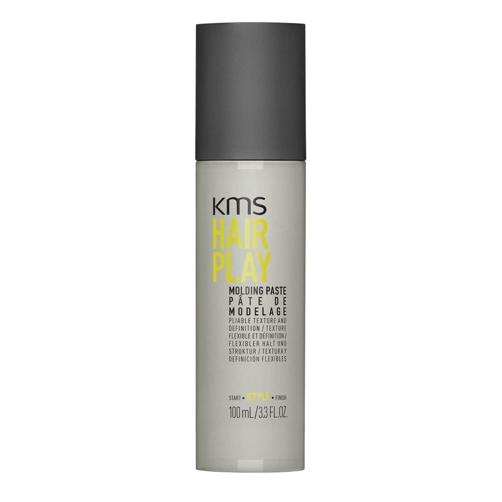 KMS HairPlay Molding Paste texture focus for flexible styling and grip.