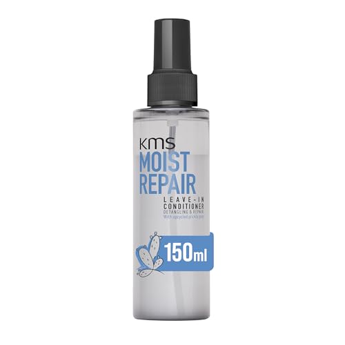 KMS MoistRepair spray being dispensed for easy styling prep