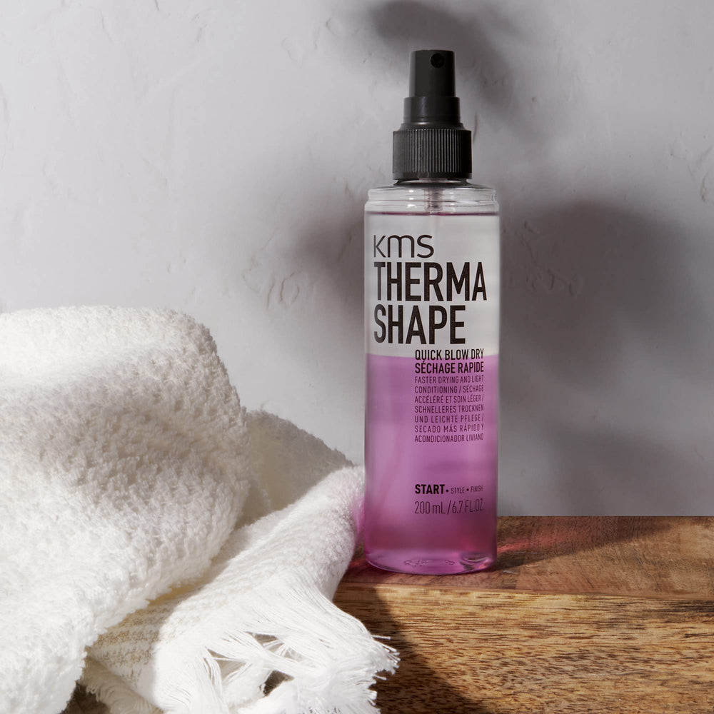 KMS Thermashape two-phase formula label close-up with evaporation support