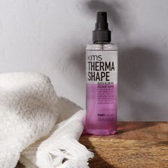 KMS Thermashape two-phase formula label close-up with evaporation support