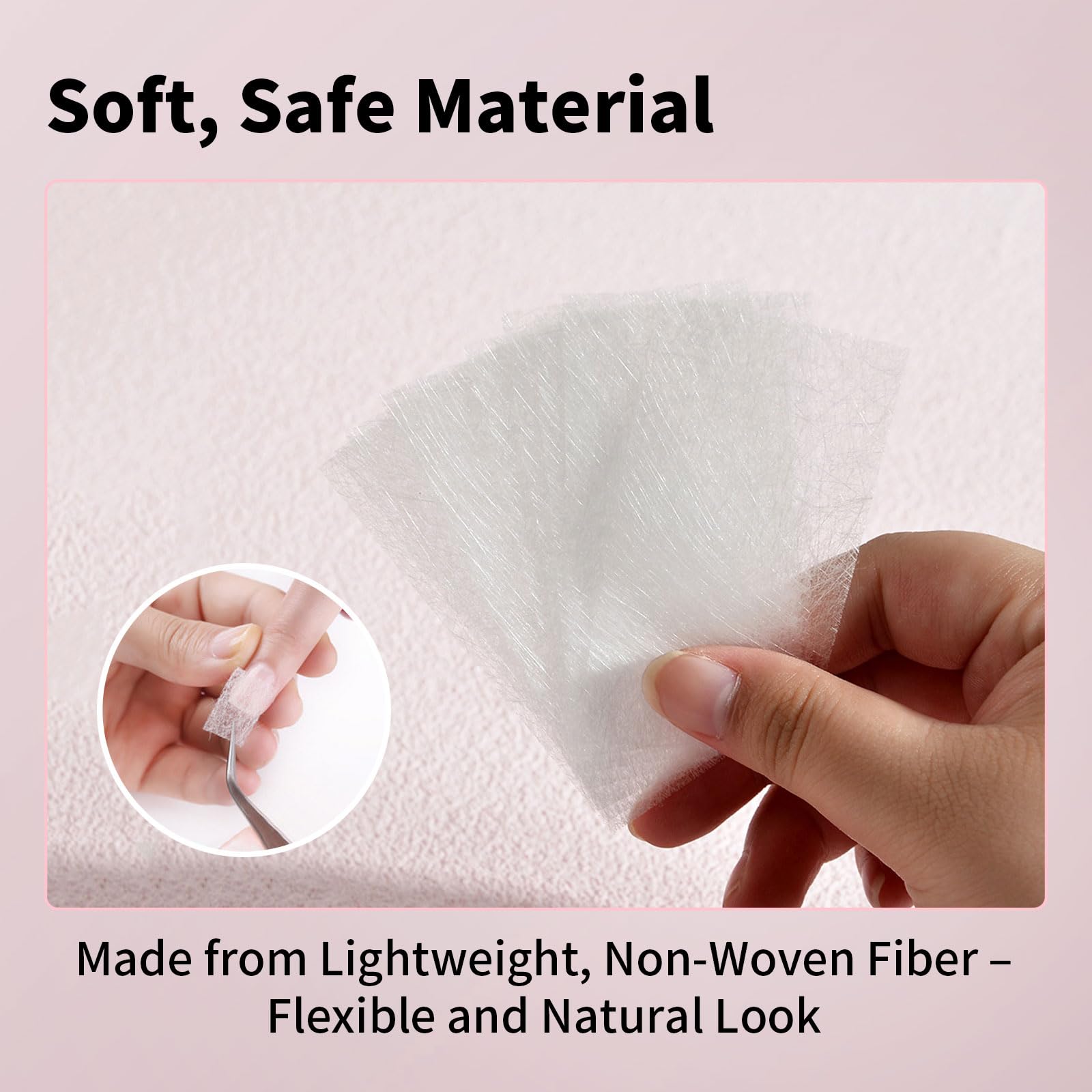 KMYZQDV fibra delgada y flexible para uñas, sensación suave y natural