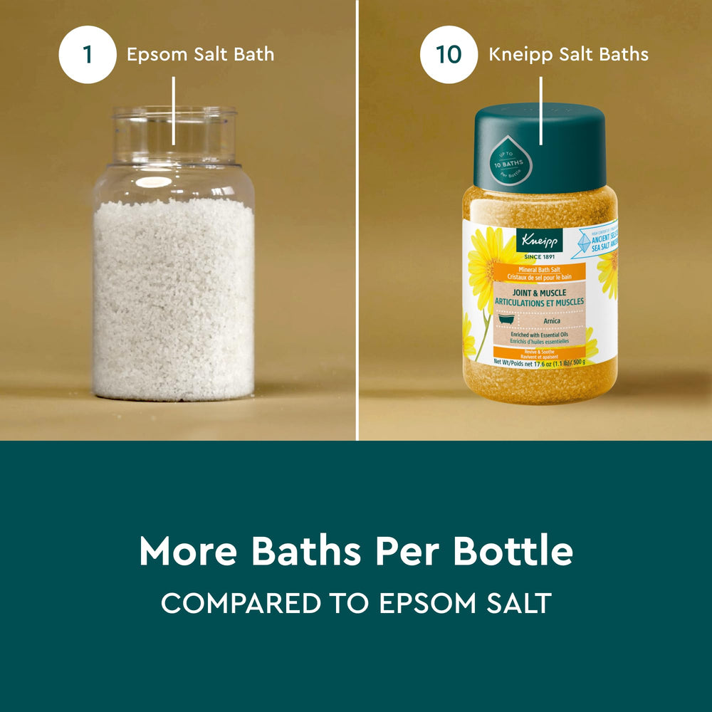 Kneipp Sal de baño Arnica: extracto de árnica para relajar músculos cansados.