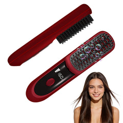 KNISUZ Go Brush Pro 2026 in red with compact travel design for on-the-go styling.