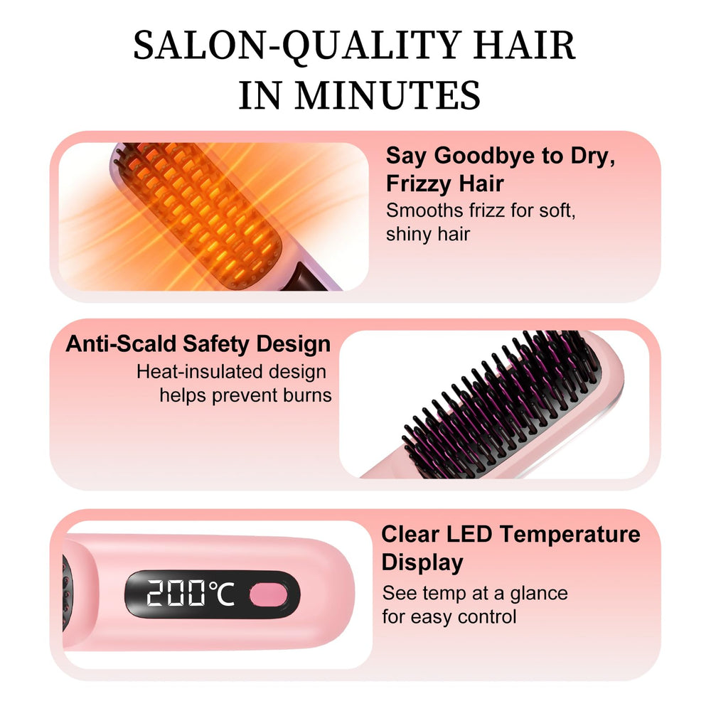Cordless portability of KNISUZ Go Brush Pro 2026 for styling anywhere.