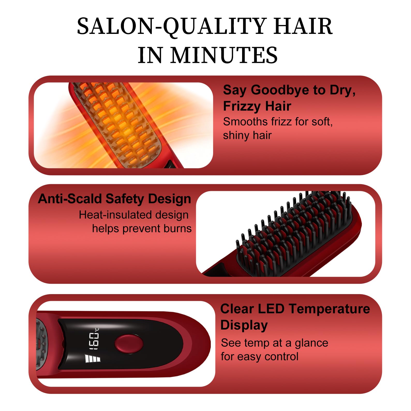 KNISUZ Go Brush Pro 2026 LCD temperature display helps control heat.