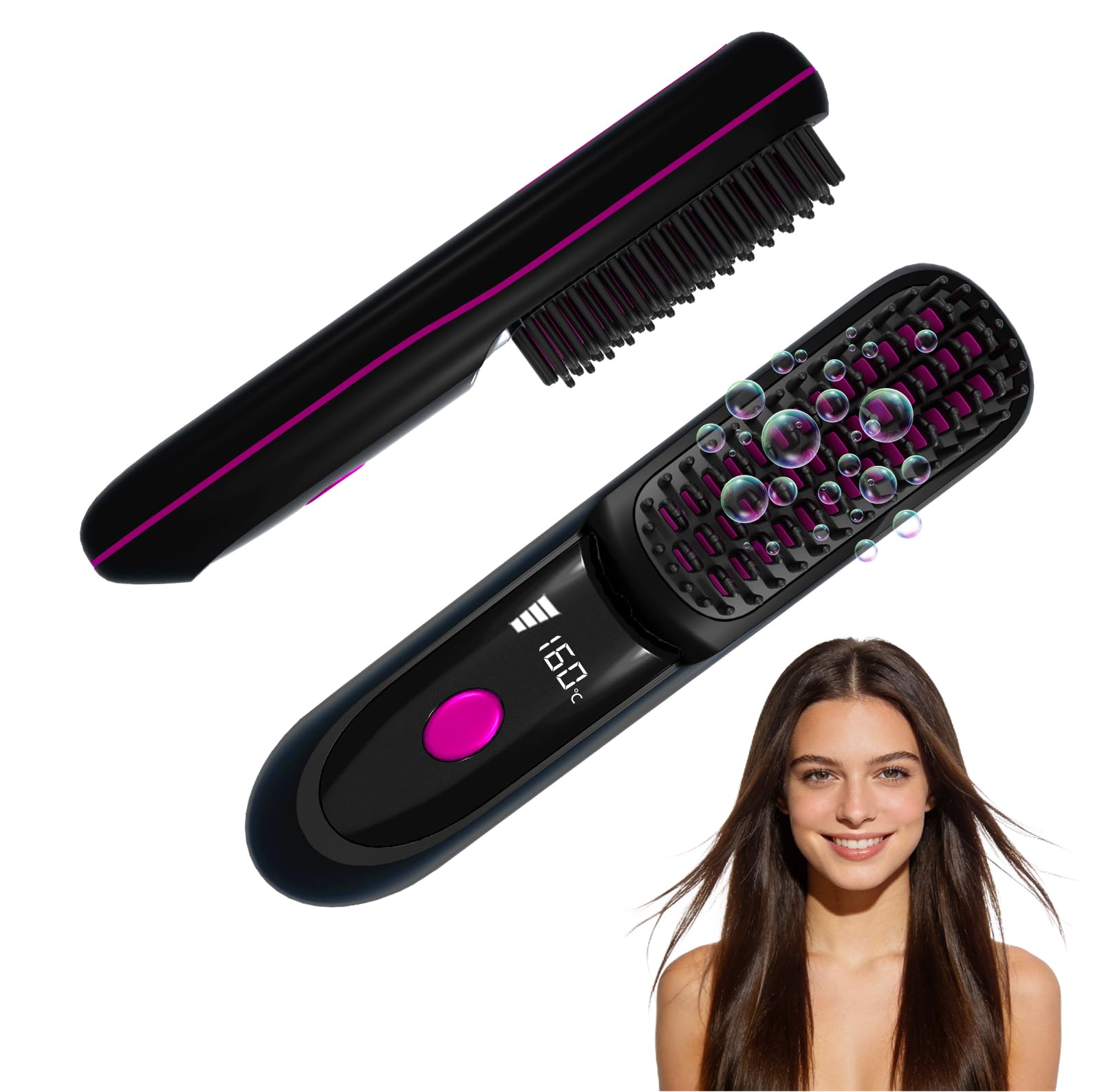 KNISUZ Go Brush Pro compact design for travel-friendly styling on the go.