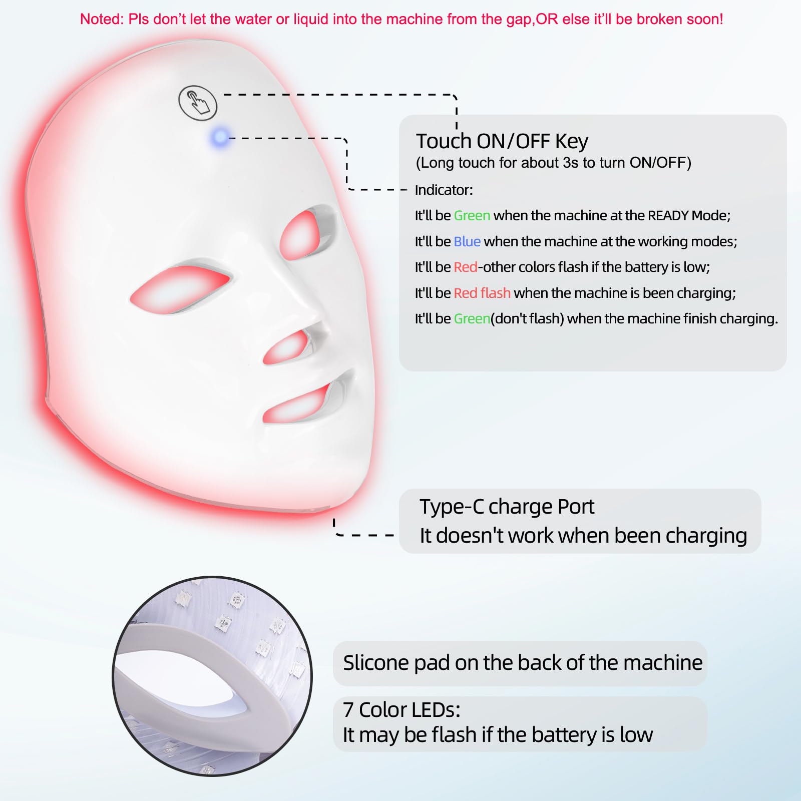 KNNKNN green LED mask for soothing, balanced skin during daily use