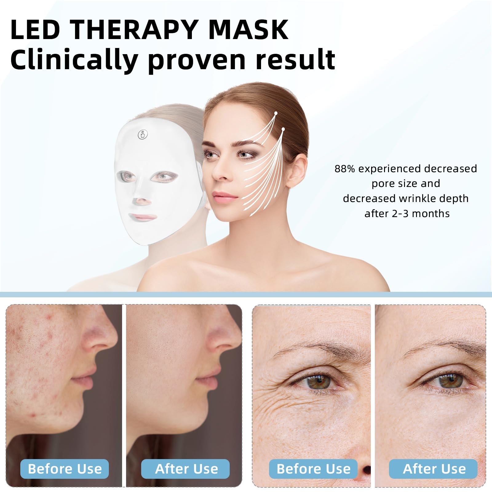 KNNKNN yellow LED mask to brighten and even skin tone at home