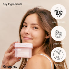 Knours uso diario con discos para rostro.