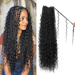 knovotch boho crochet braids 18in pre-looped for quick DIY installation
