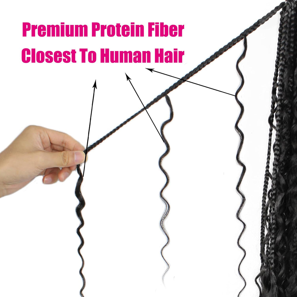 knovotch boho crochet braids 18in soft curls with natural texture