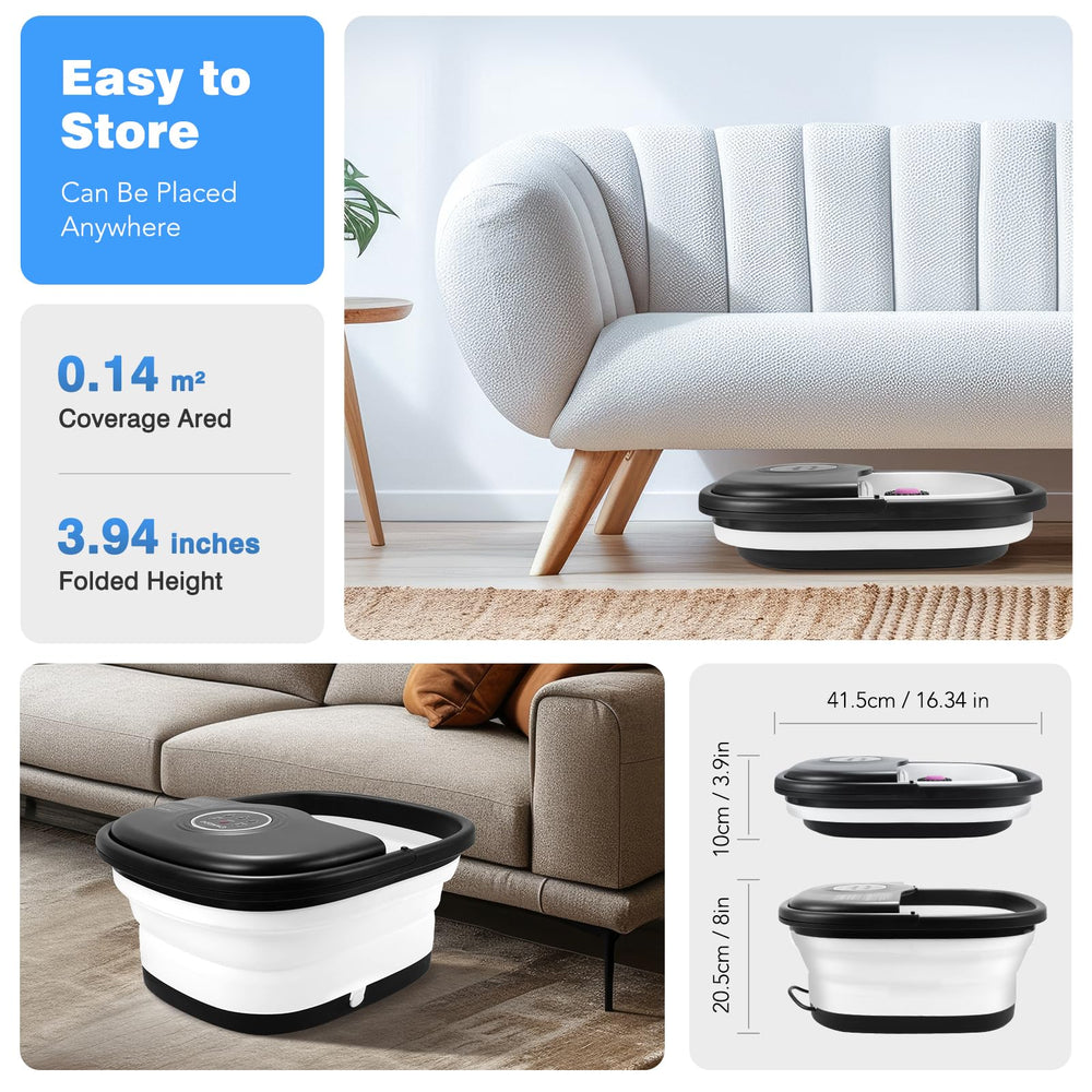 KNQZE Foot Spa Folded Design fits under beds or in closets.