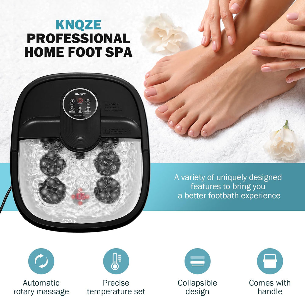 KNQZE foot spa timer set from 10 to 60 minutes for flexible sessions