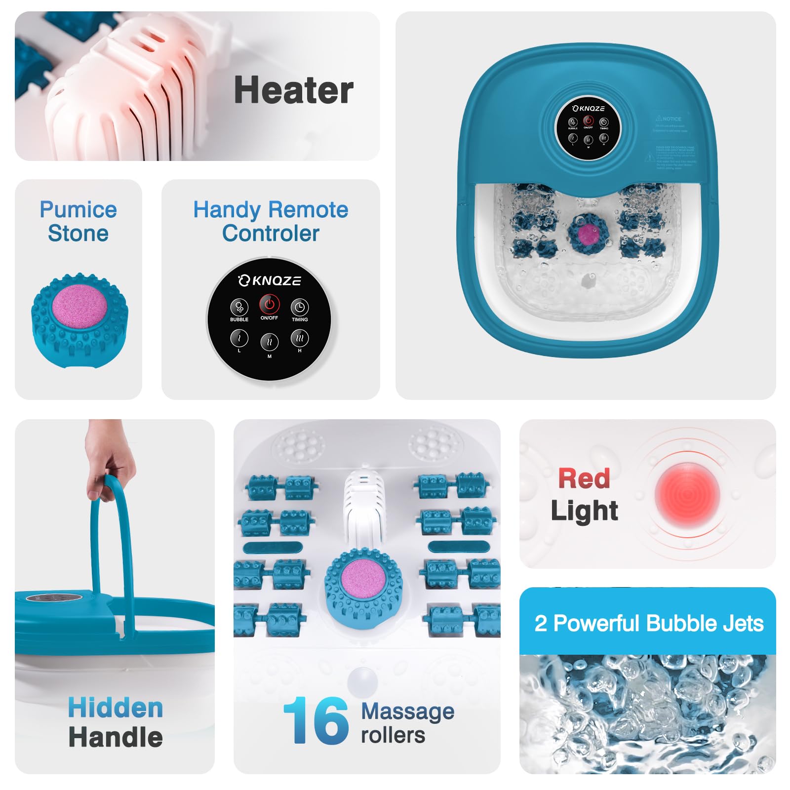 KNQZE foot spa timer for efficient, planned soak sessions.