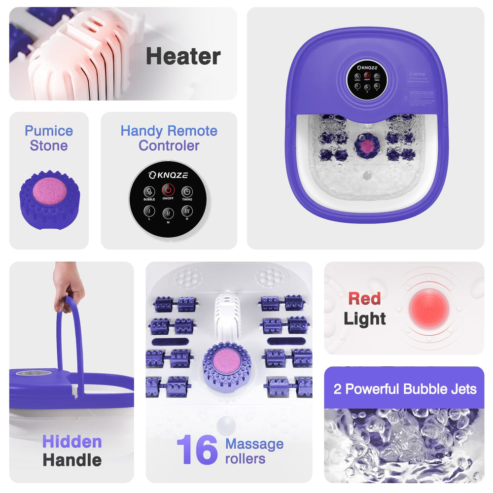 KNQZE foot spa timer function helps plan soaks.