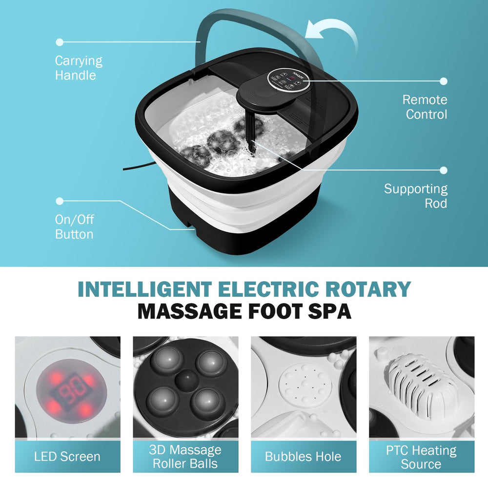KNQZE foot spa with waterproof controls for safe operation