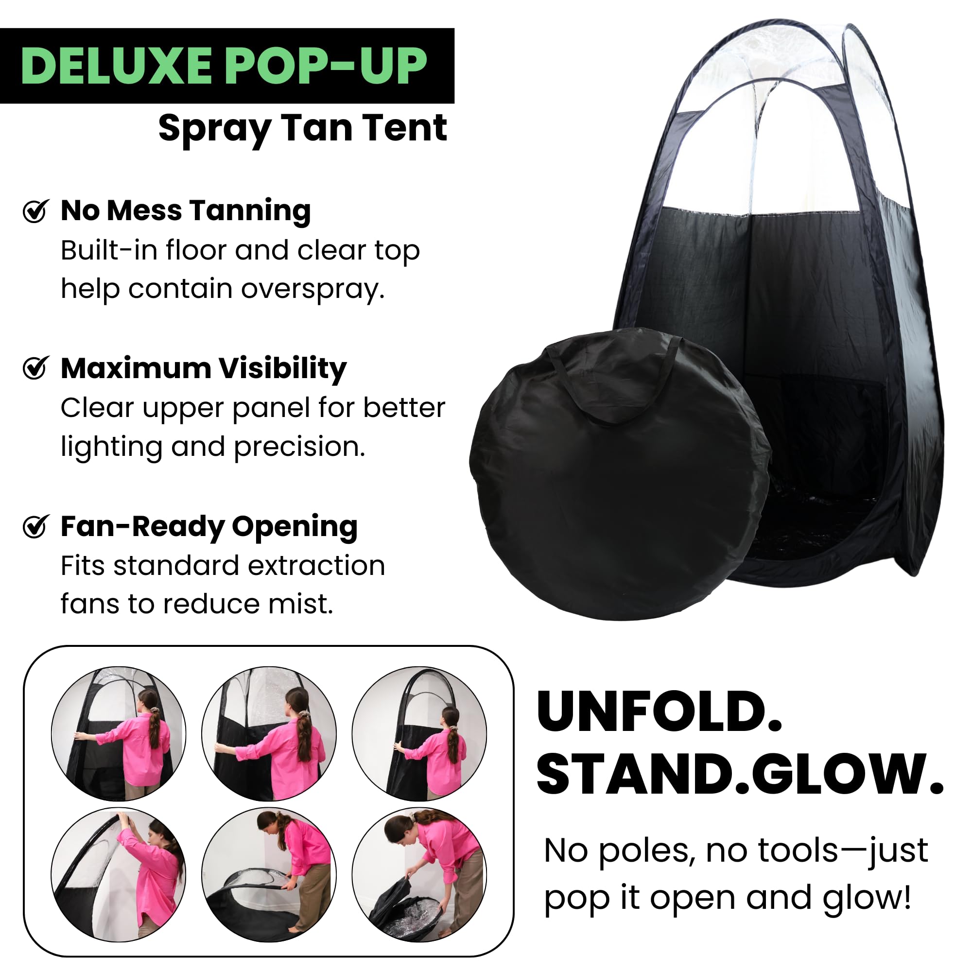 KOBBTAN professional-grade spray tan tent suitable for salons and home use.