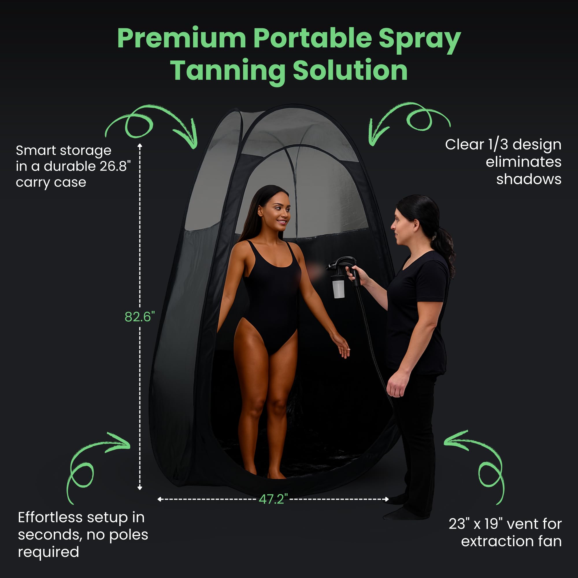 KOBBTAN tent features a dedicated fan-opening for efficient extraction and ventilation.