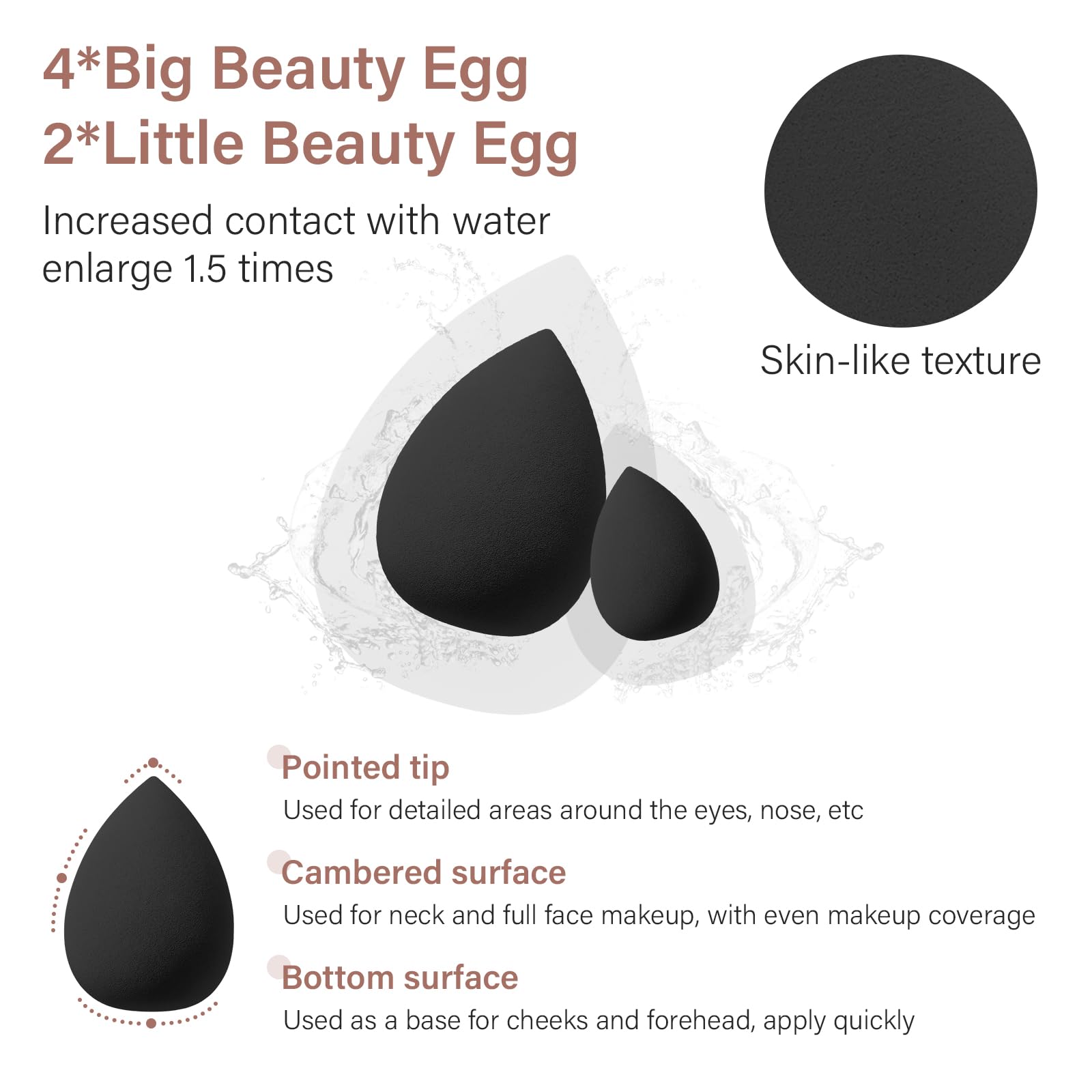 Koccido makeup brushes mini beauty sponge—portable touch-ups for on-the-go makeup.