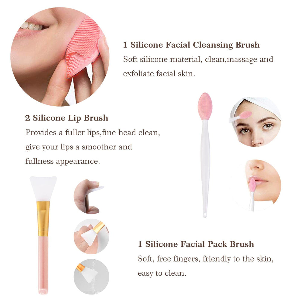 Koccido silicone lip brushes for precise lip color application.