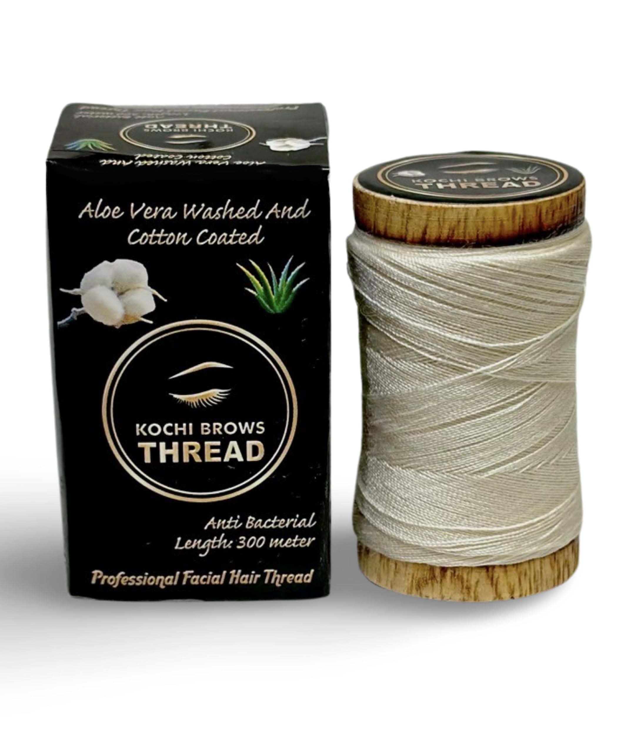 Kochi Co eyebrow threading thread with salon-quality glide for precise shaping at home