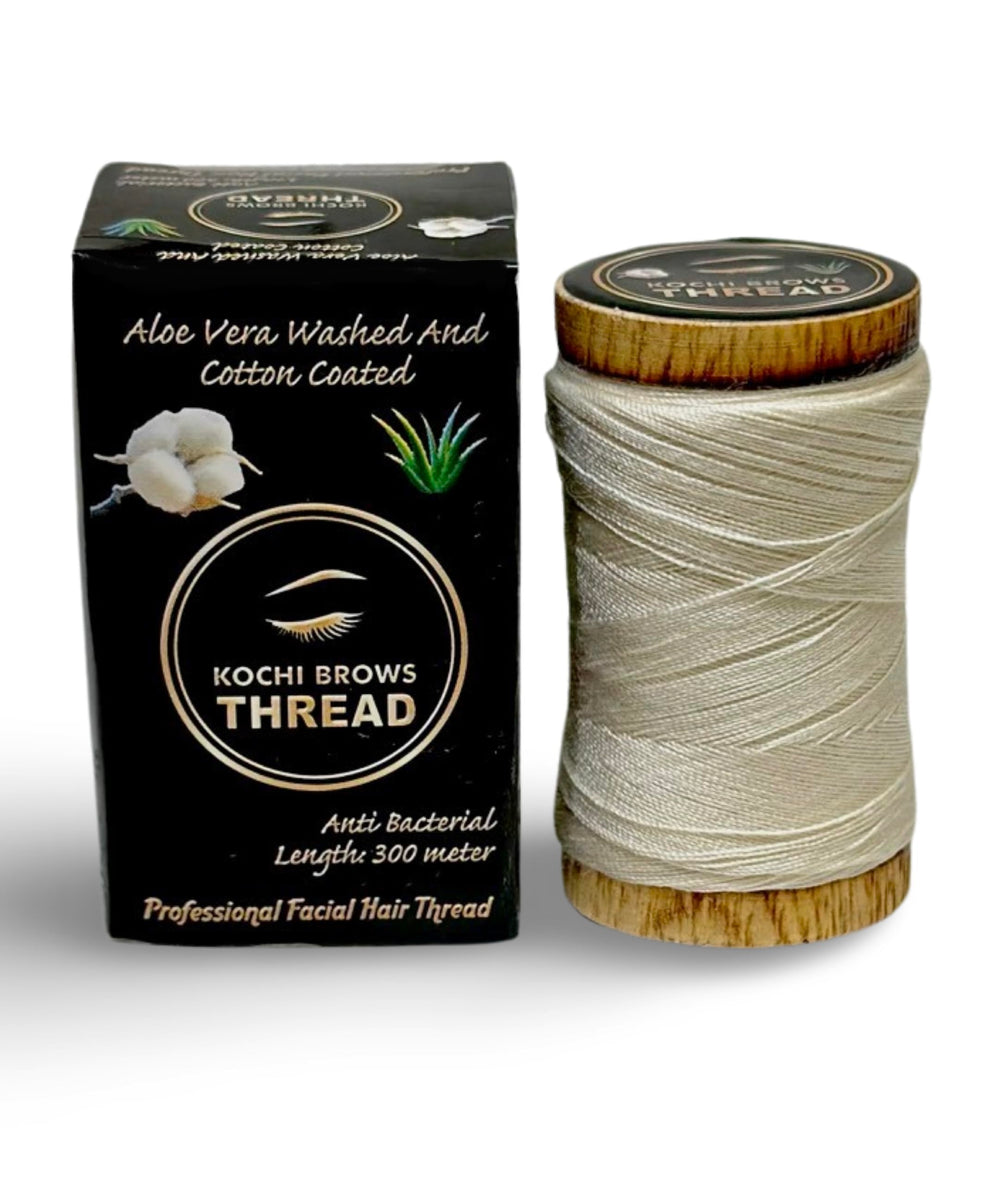 Kochi Co eyebrow threading thread with salon-quality glide for precise shaping at home