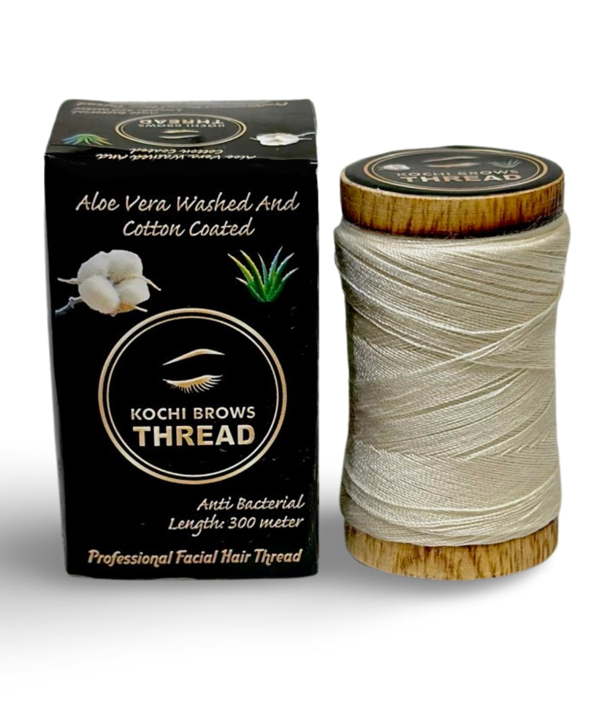Kochi Co eyebrow threading thread with salon-quality glide for precise shaping at home