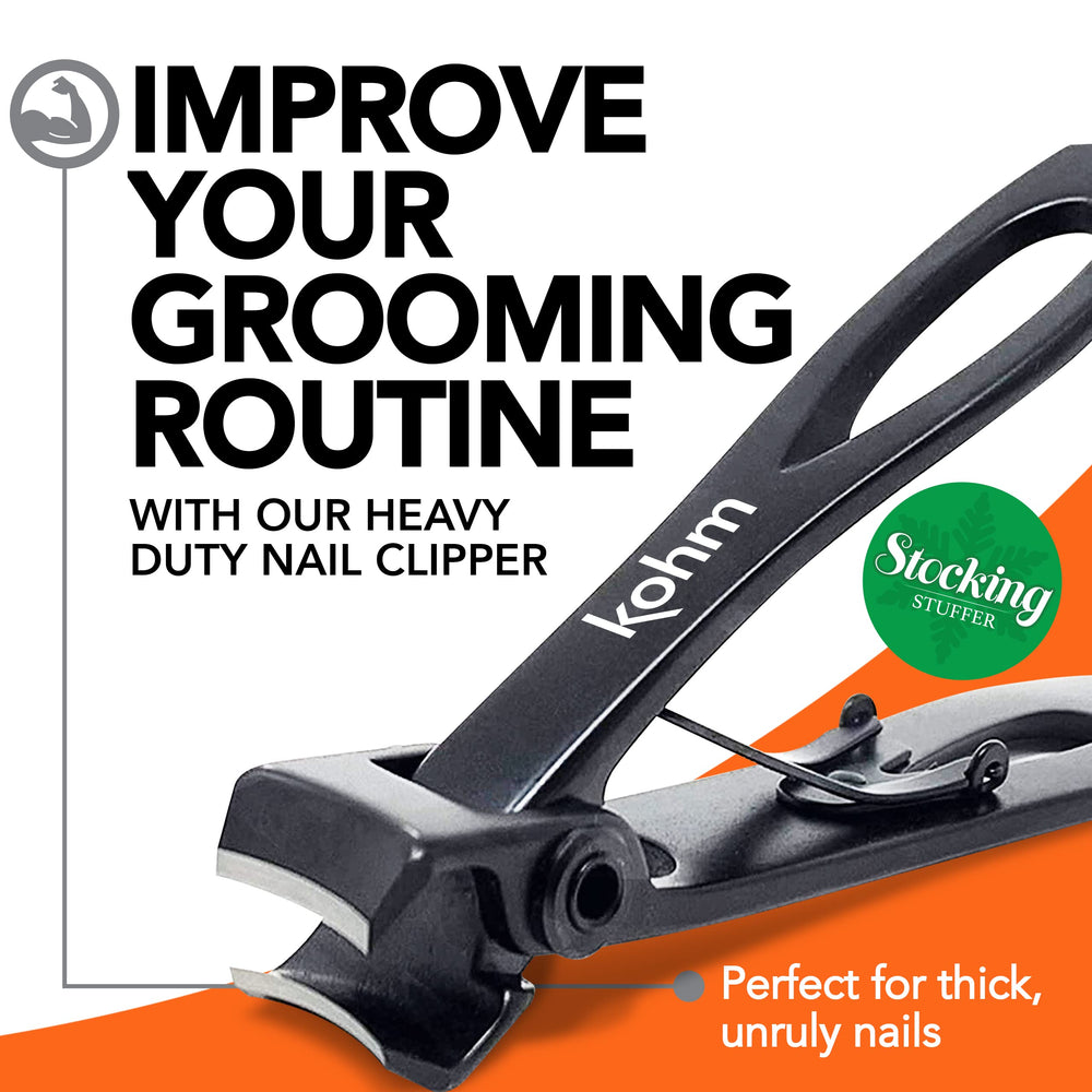 KOHM nail clippers ultra-sharp blade close-up for clean cuts