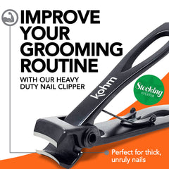 KOHM nail clippers ultra-sharp blade close-up for clean cuts