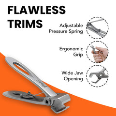 KOHM ultra-sharp blade for clean cuts on tough nails.