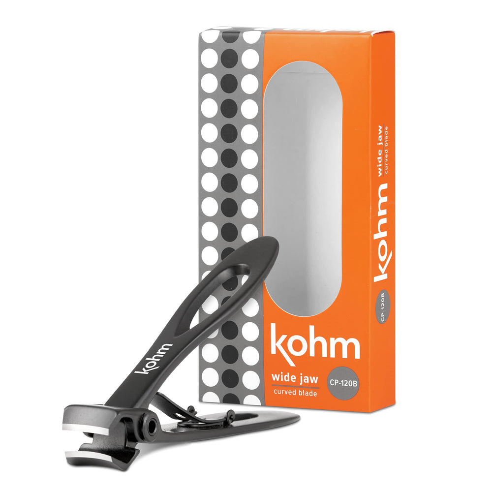 KOHM nail clippers with wide mouth blade for thick nails