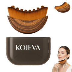 Kojeva Lymphatic Contour Face Brush targets puffiness with a gentle massage.