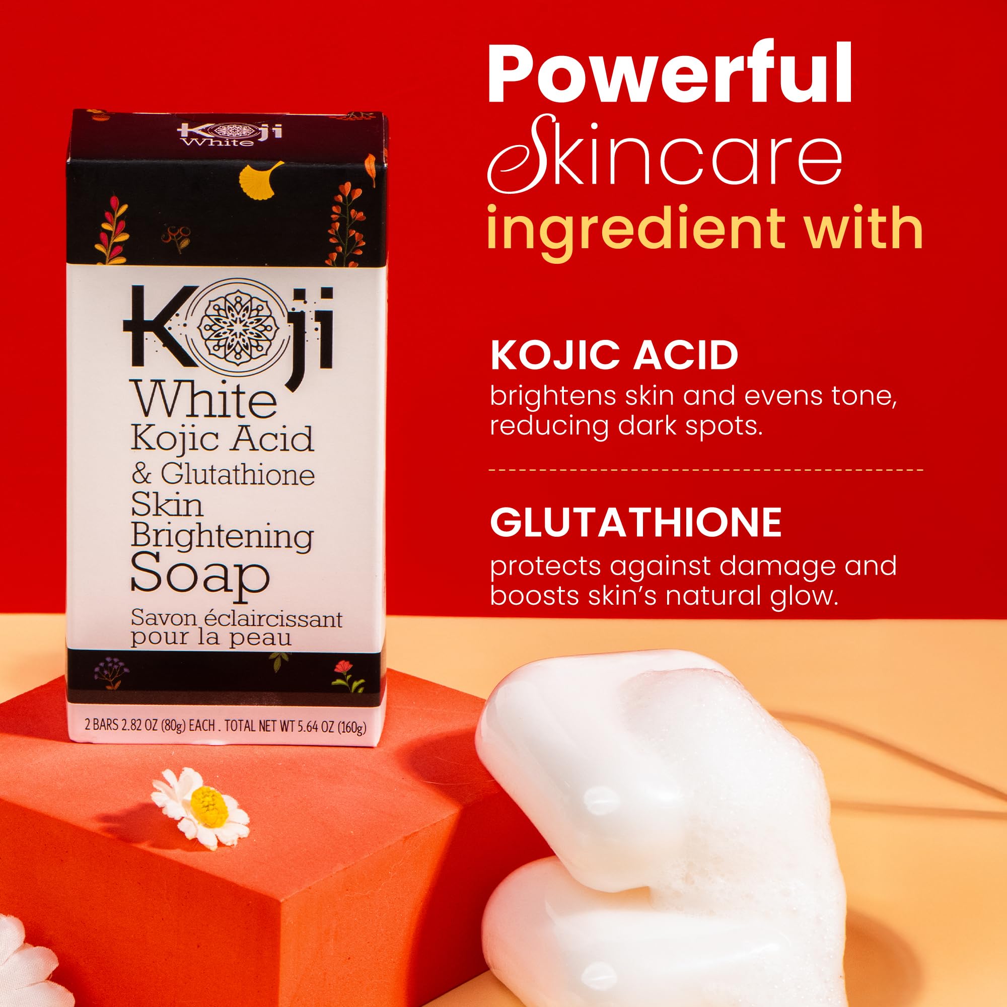 Koji White brillo radiante cuidado diario para piel luminosa.