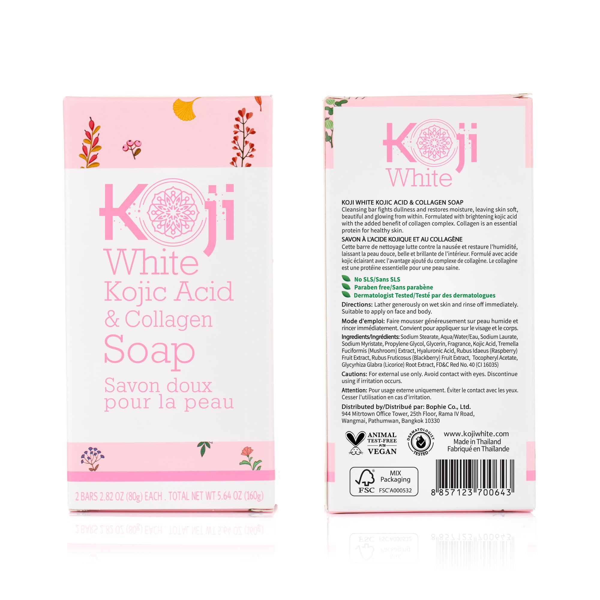 Koji White aroma delicado para piel con hidratación.