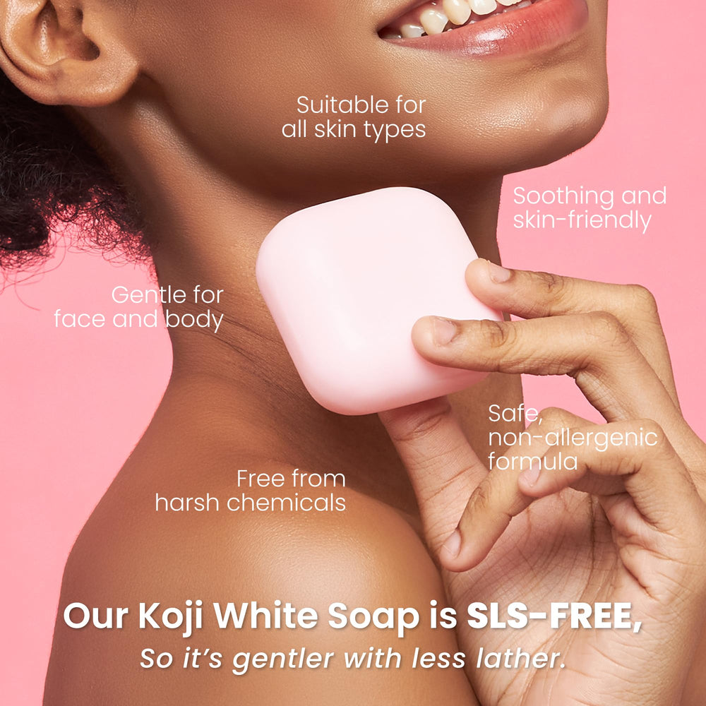 Uso para cara con Koji White, piel luminosa.