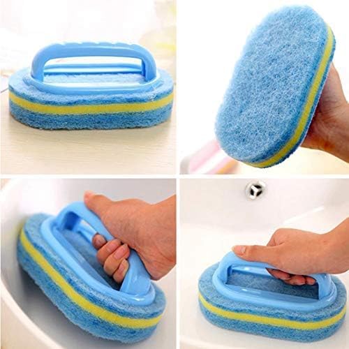 Esponja azul rígida Koksi para suciedad incrustada sin rayar.