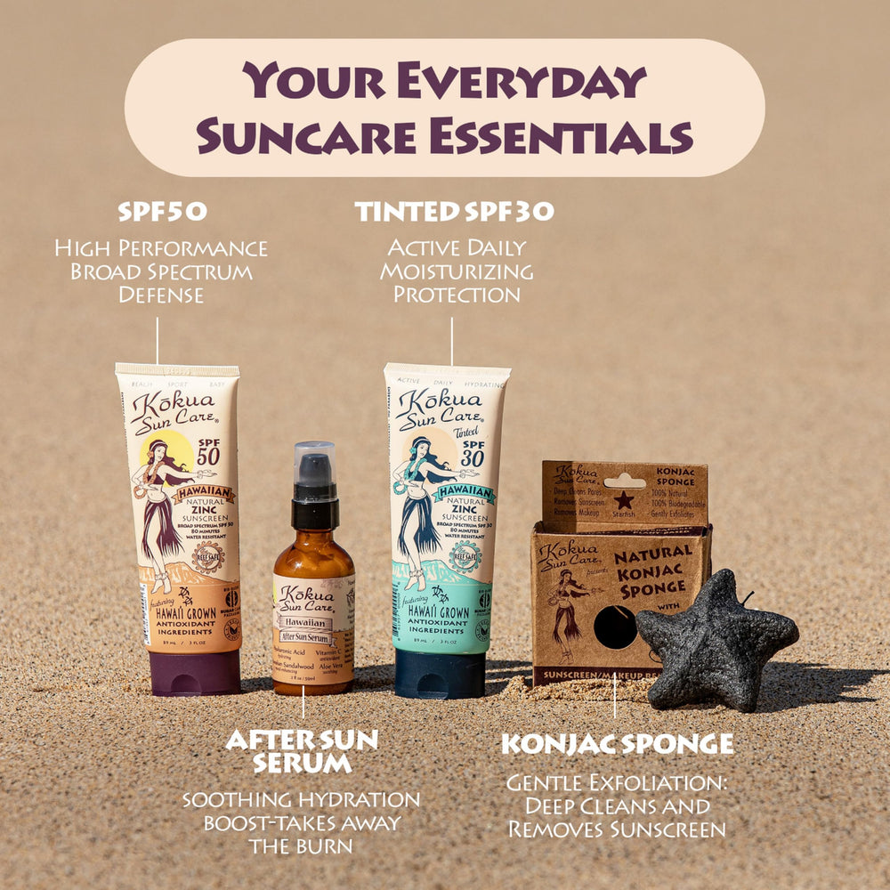 Kokua Sun Care baby-friendly application, fragrance-free and gentle.