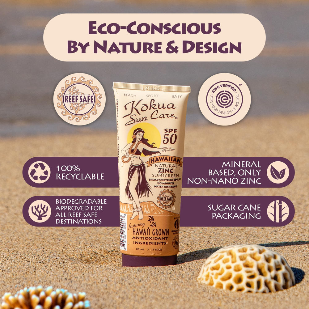 Kokua Sun Care beach scene in Hawaii, ideal for outdoor UV protection.
