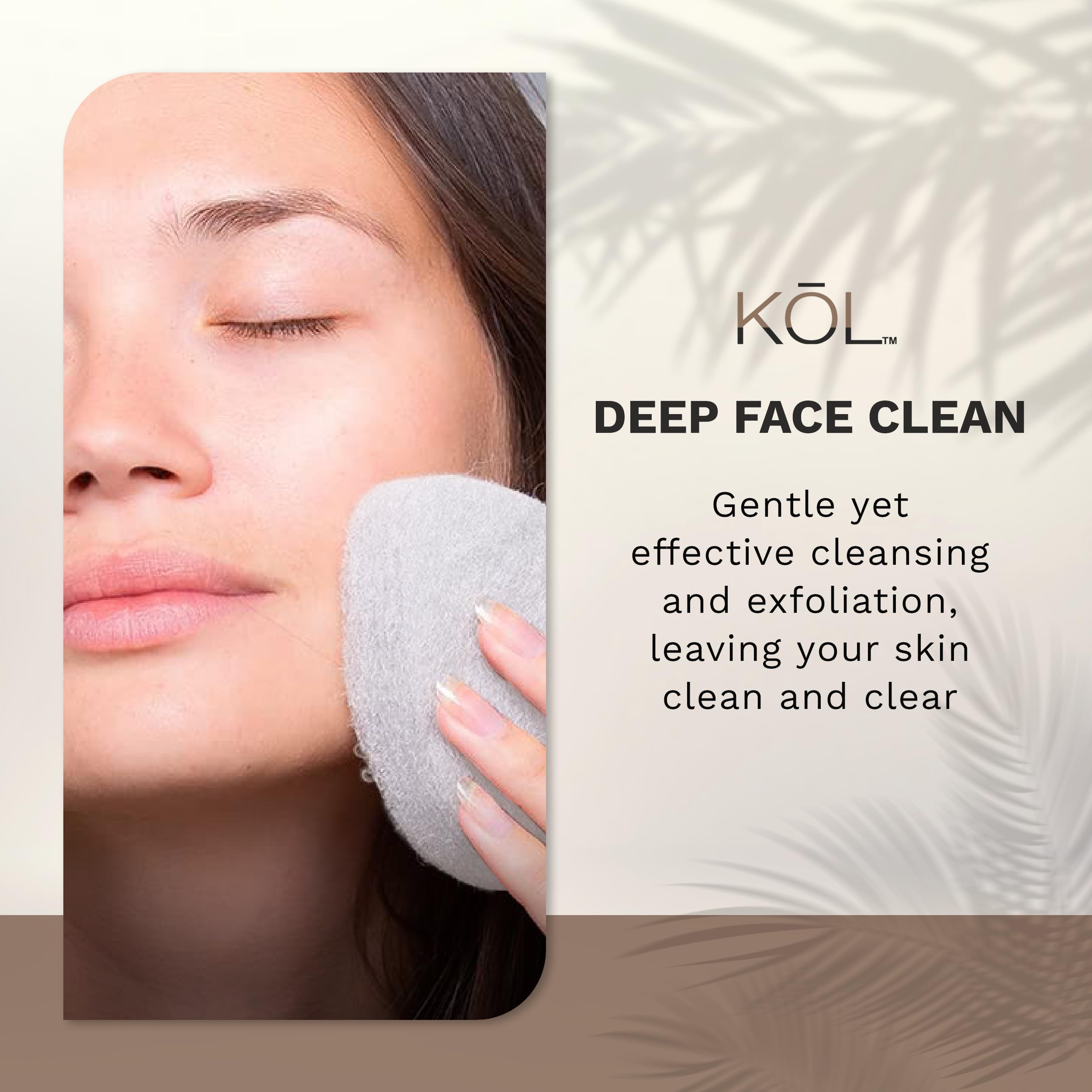KOL coconut-infused pads with drop design for precise reach around nose and eyes.