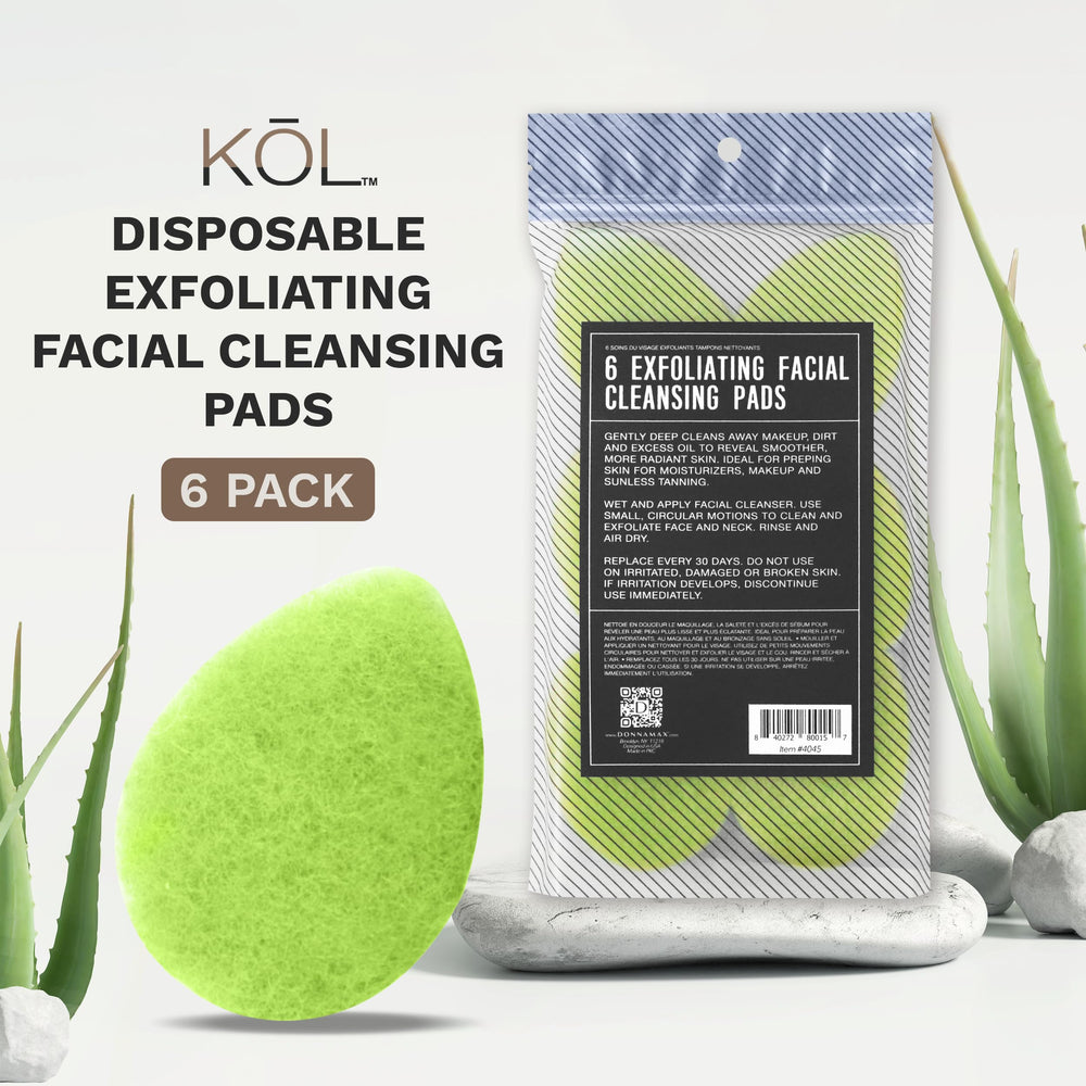 Disposable exfoliating face sponge for makeup removal and fresh cleansing