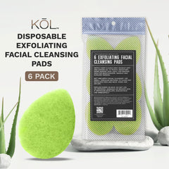 Disposable exfoliating face sponge for makeup removal and fresh cleansing